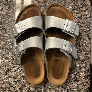 Birkenstock Arizona Like New Silver